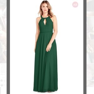 Azazie Colette dress size 6 dark green